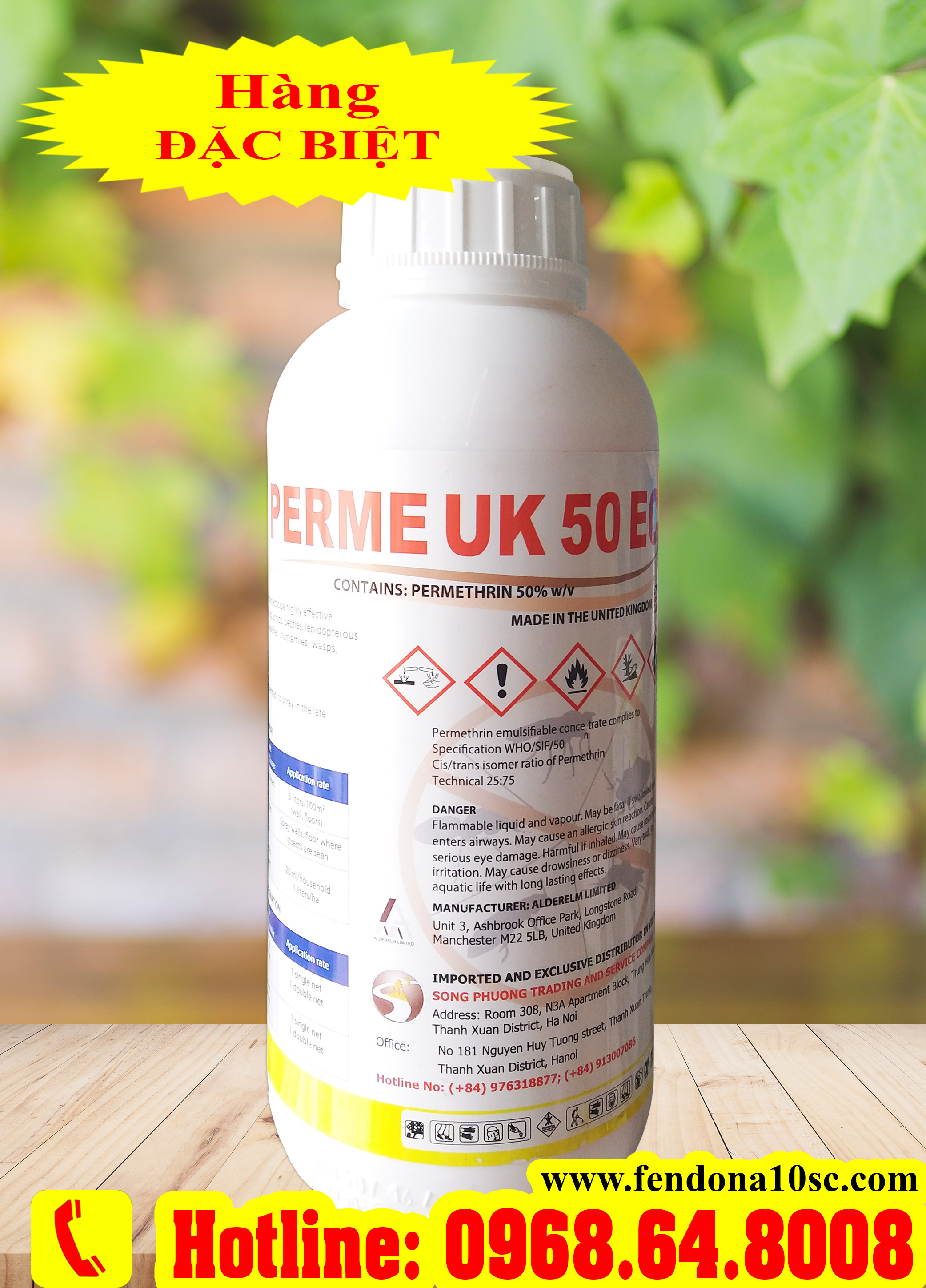 Perme UK 50 EC (1Lít) - (Hàng nhập ANH QUỐC) - Thuốc diệt côn trùng, muỗi, gián, ruồi, kiến, bọ chét...