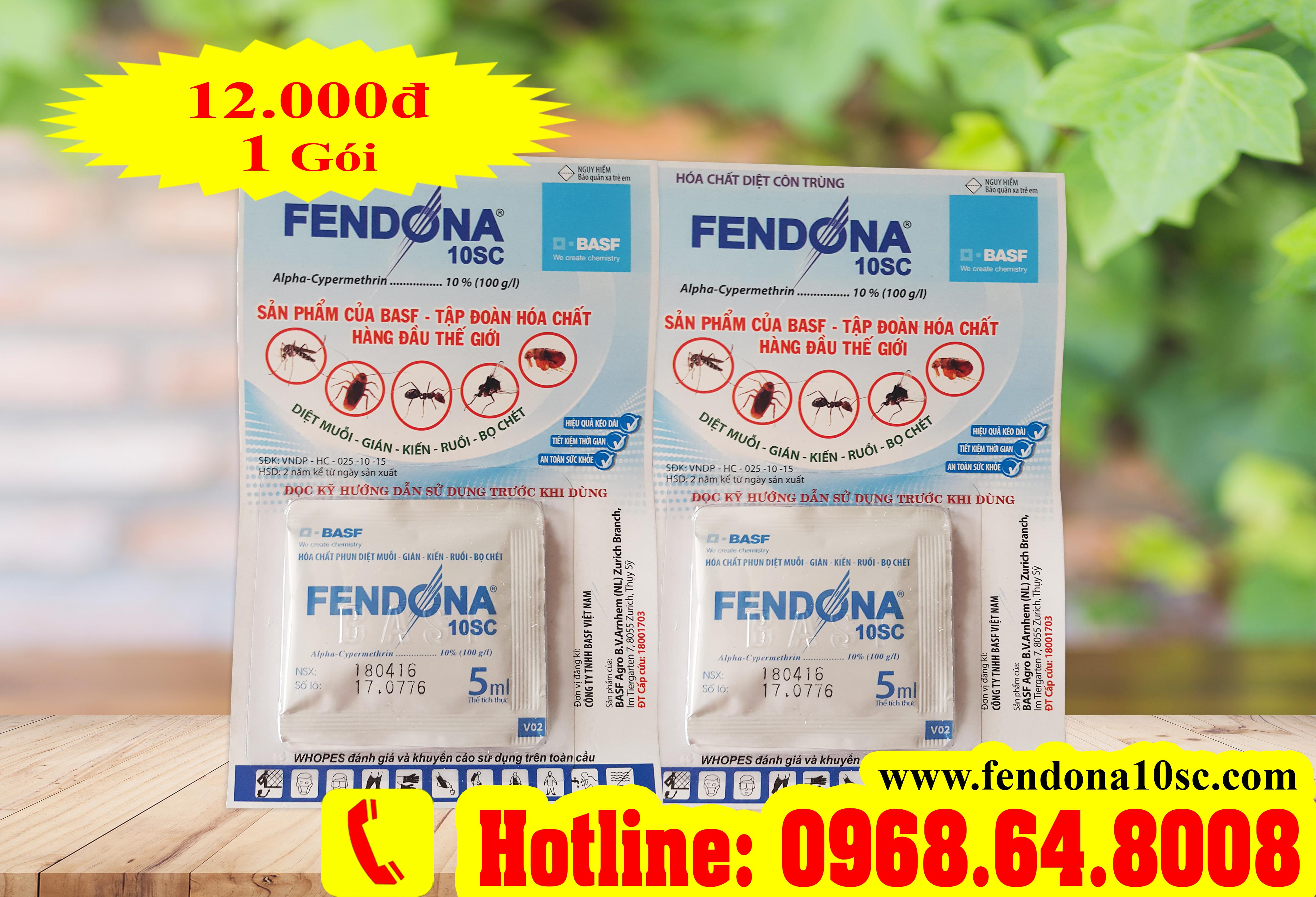 Fendona 10SC (5ml) - (BASF - THỤY SỸ) - Thuốc diệt côn trùng, muỗi, gián, ruồi, kiến, bọ chét...